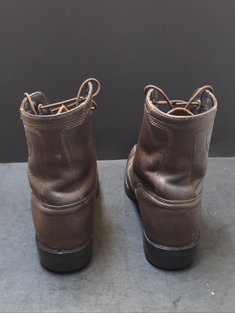 Ariat Women’s Heritage Lacer Boots Brown Leather Size 6B Wingtip Western. 0236 - Picture 4 of 9